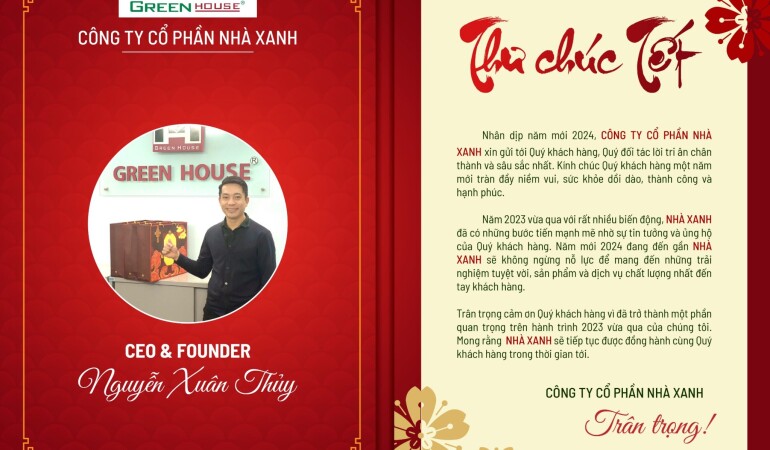 Thư chúc tết 2025 của Giám đốc Công ty Cổ phần Nhà Xanh